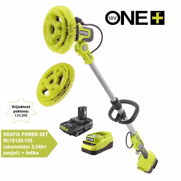 RYOBI aku telesk.četka RWTS18-0 (18V,150mm,1-1,4m,solo) 5133005993 PP26+